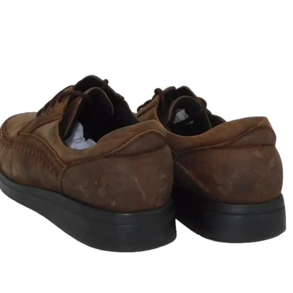 Mountain Breezes Brown Suede/Leather Lace-up Loafer